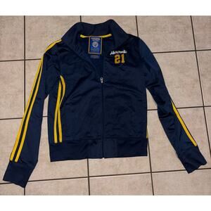 Abercrombie & Fitch jacket women’s XL navy yellow